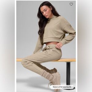 ALO Yoga MUSE gravel heather Ribbed Jogger Set